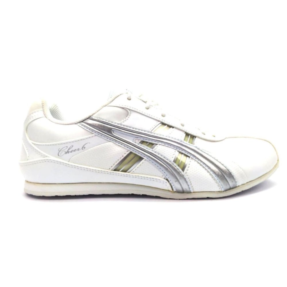 Asics Cheer 6 Women's Cheerleader Sneakers Shoes White Silver Size 8.5 New